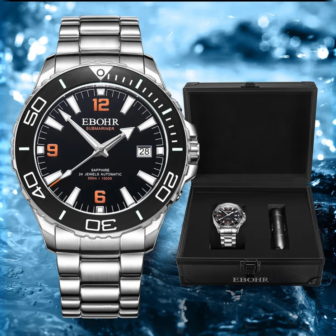 依波手表男时尚夜光全自动机械表男款300米深潜防水男士手表5169