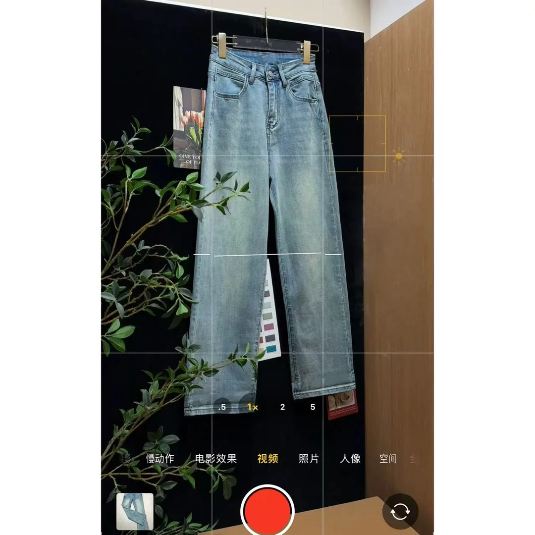 现货【Bu退换】2025第一条复古蓝烟管裤