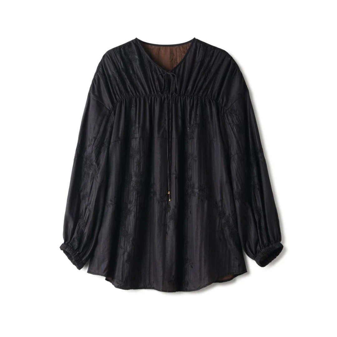 【玉洁定制】“茉丽”香云纱春夏新款时尚休闲上衣LBW25050