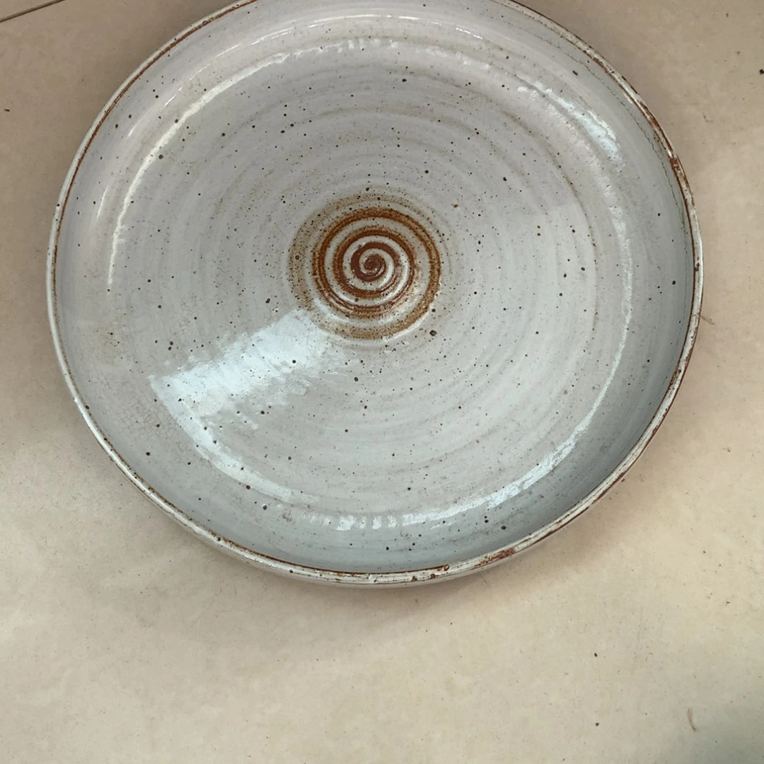 陶景德镇粗陶复古盘碗微瑕