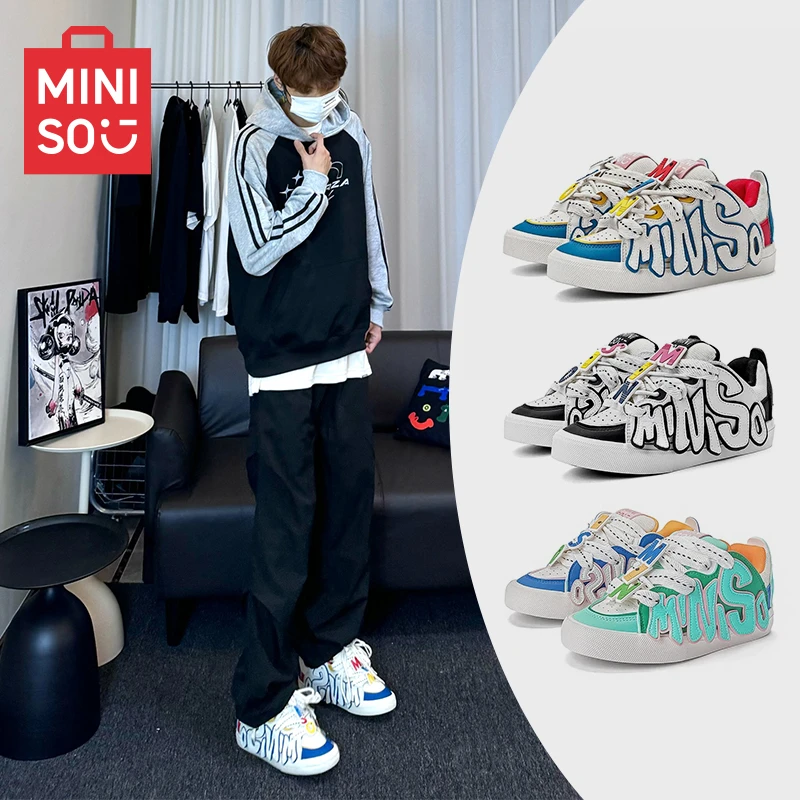 名创优品夏季透气男鞋子爆款2025新款经典板鞋时尚百搭休闲运动鞋