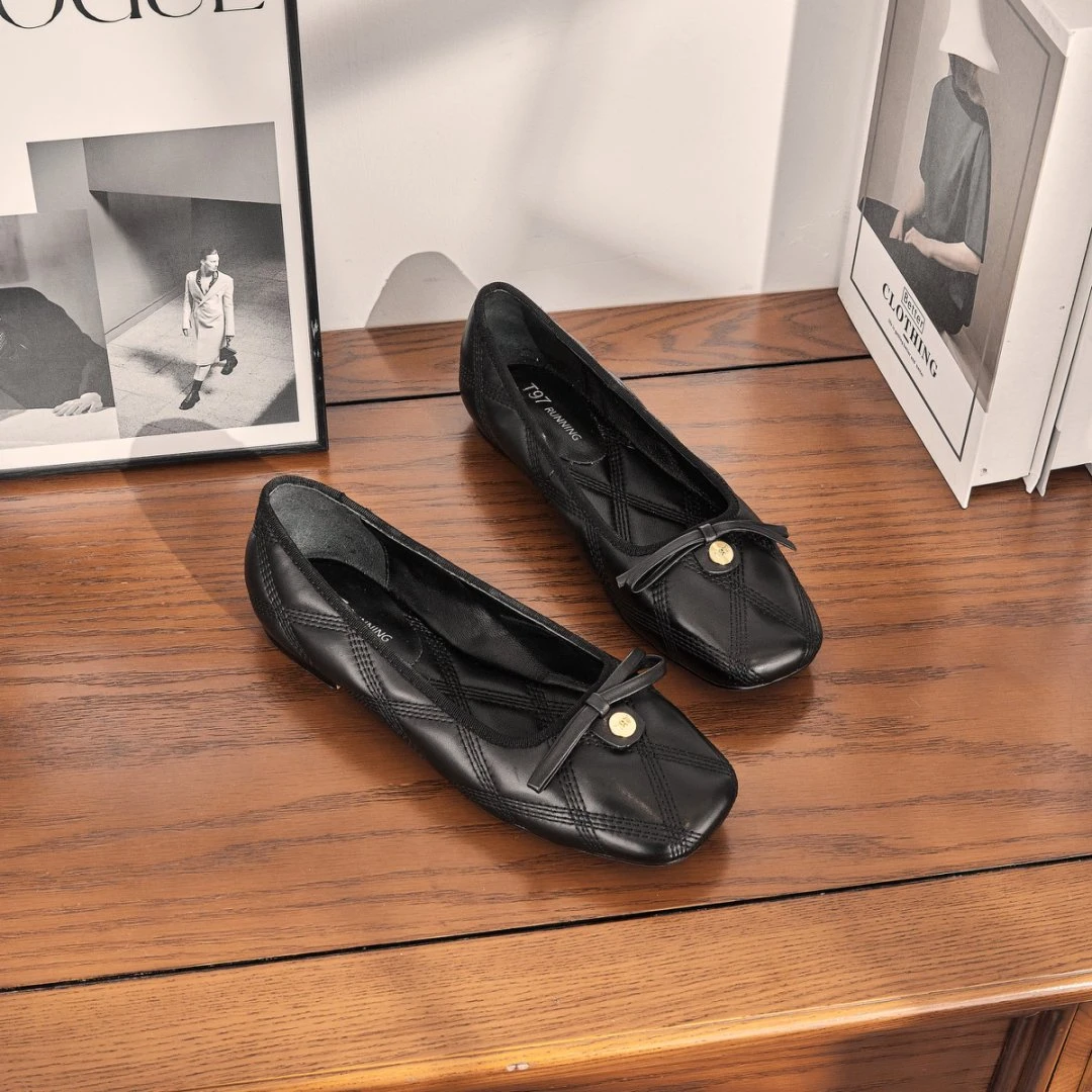 T972025春季新款法式小香风玛丽珍圆头低跟软底浅口单鞋女G762