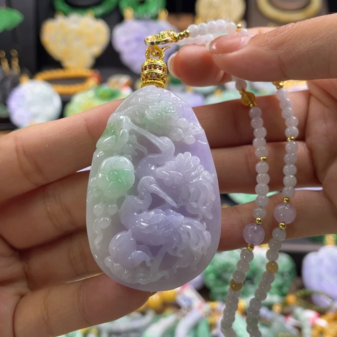 翡翠未镶嵌颈饰代编织