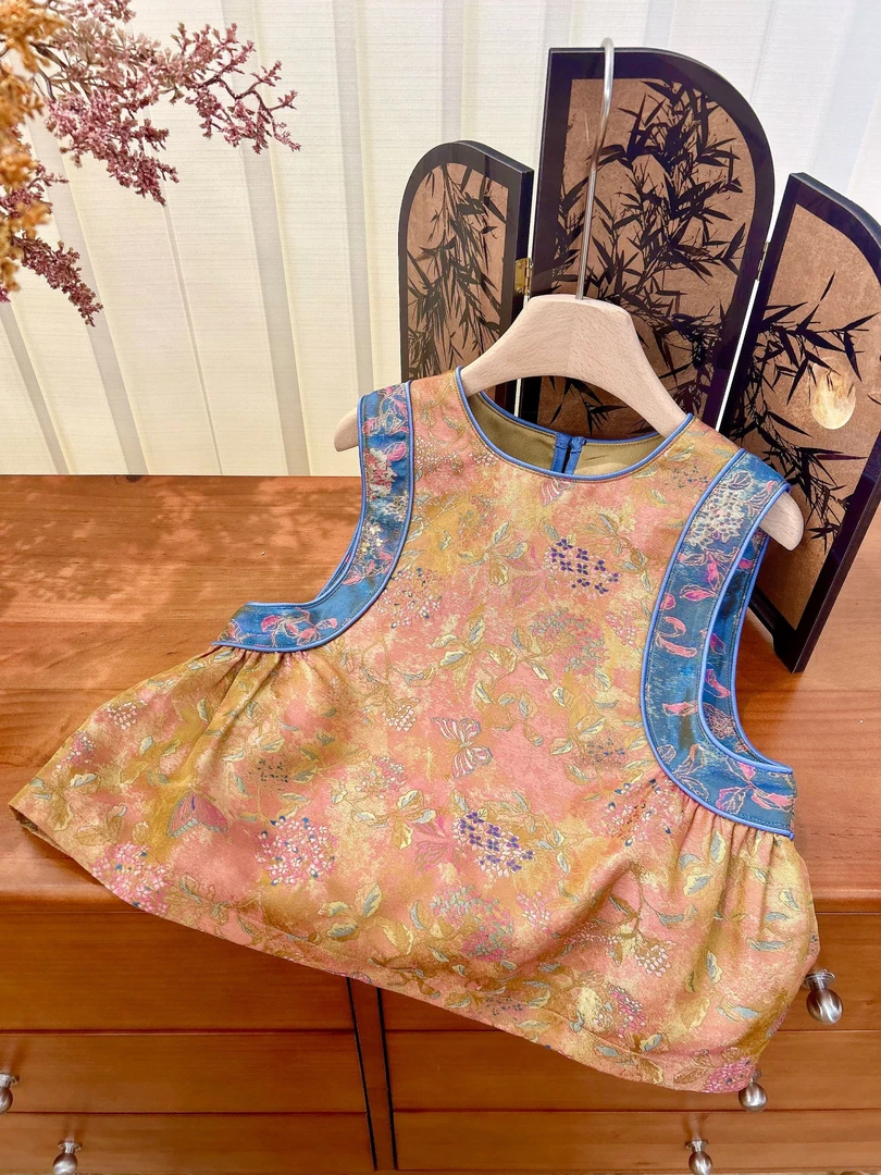 【CCM定制】早秋新款小众高级感新中式减龄背心汉服休闲中大童马甲