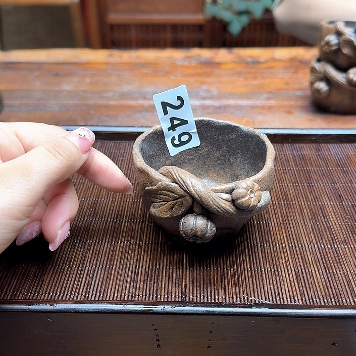 纯手工制作粗陶茶具