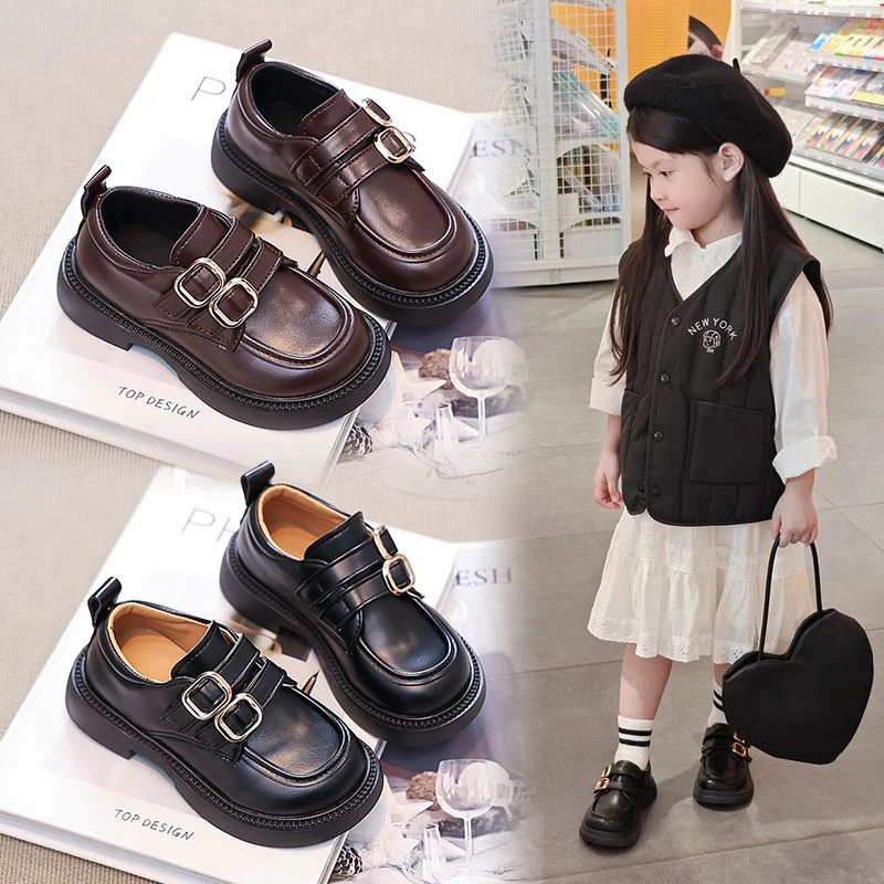 女童小皮鞋2025春秋新款儿童女孩宝宝玛丽珍黑色演出鞋公主鞋软底