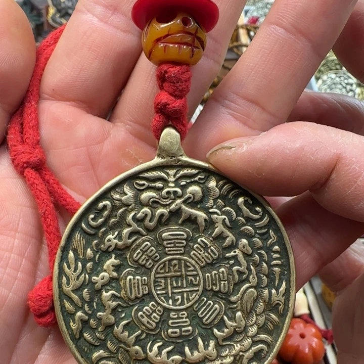 水*哥藏传老物件九宫牌