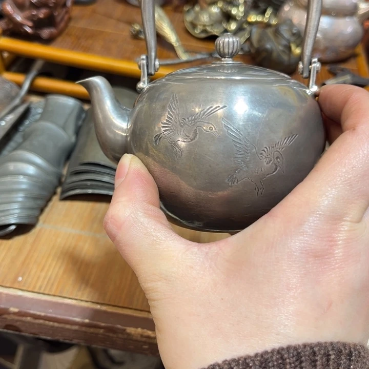 叶***马金属中古工艺品摆件