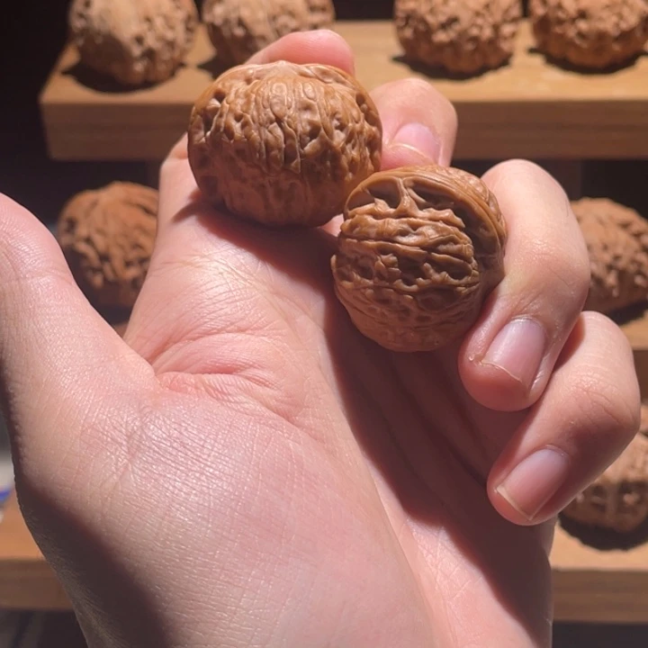 苒***把件文玩核桃43全品乾隆磨盘