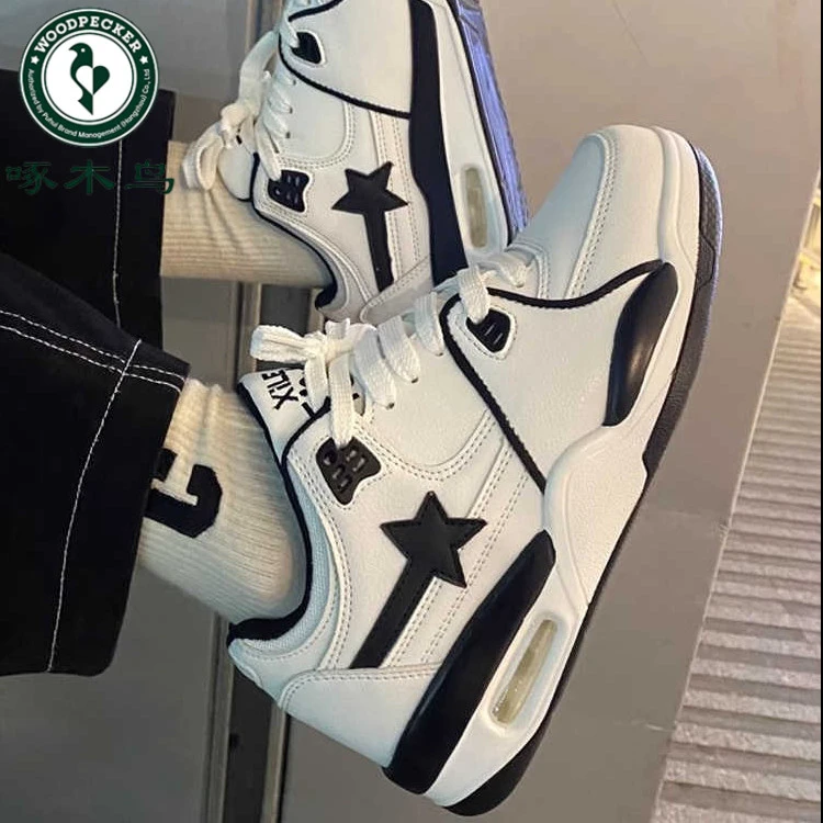 小众气垫运动鞋女2025春季新款百搭ins校园增高休闲厚底小白鞋子