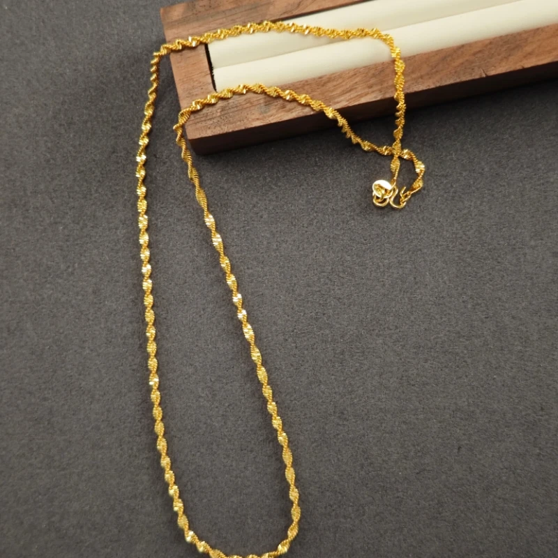 合金项链 水波纹项链经典百搭首饰