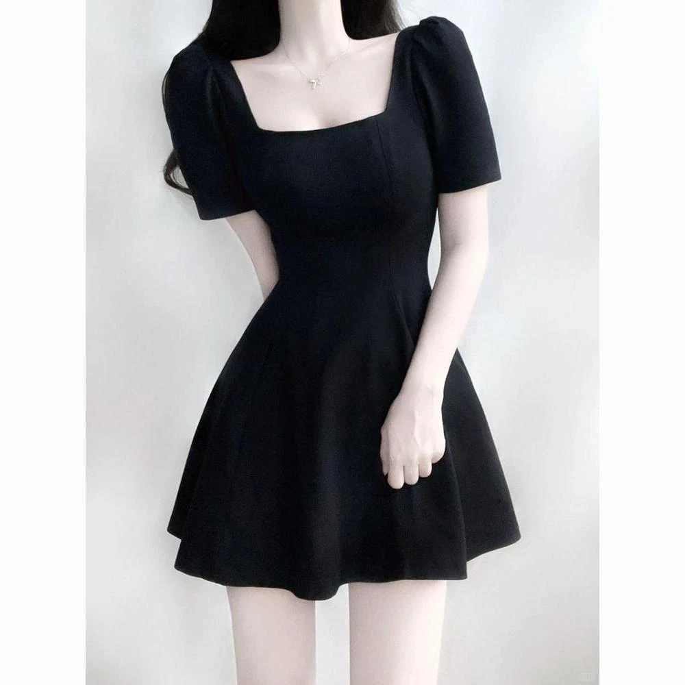 包臀裙长裙茶歇法式赫本风短款裙子女夏新款瘦收腰小个子一步裙