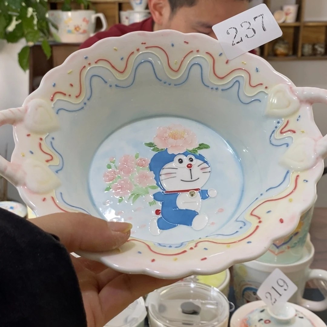 瓷片景德镇釉下彩手绘