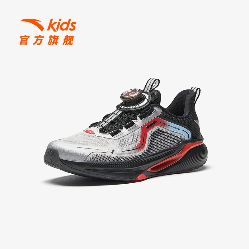 安踏儿童男大童跑鞋2025秋季网面透气舒适防滑耐磨减震犟弹运动鞋