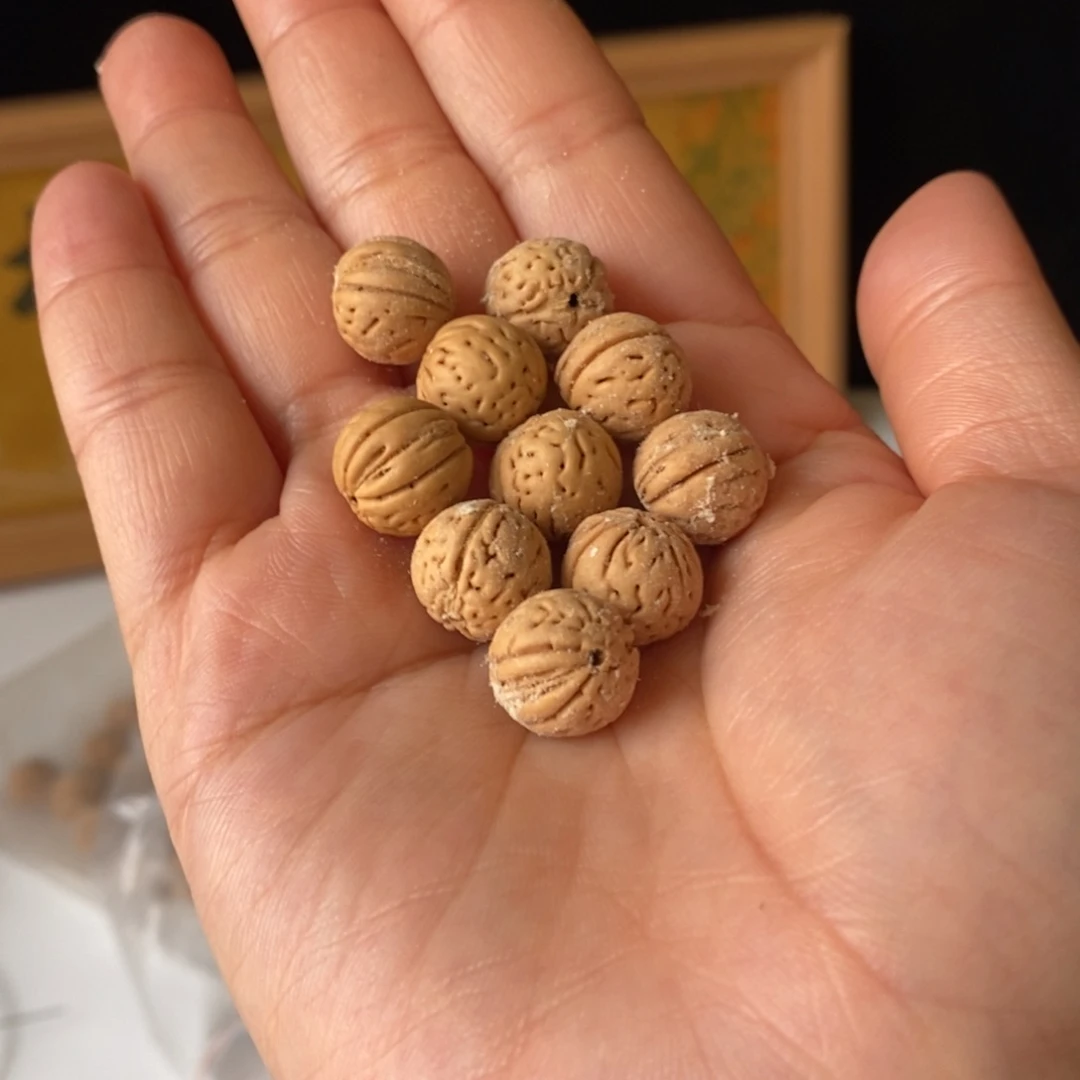 桃核手串开*吧桃核手串奶油