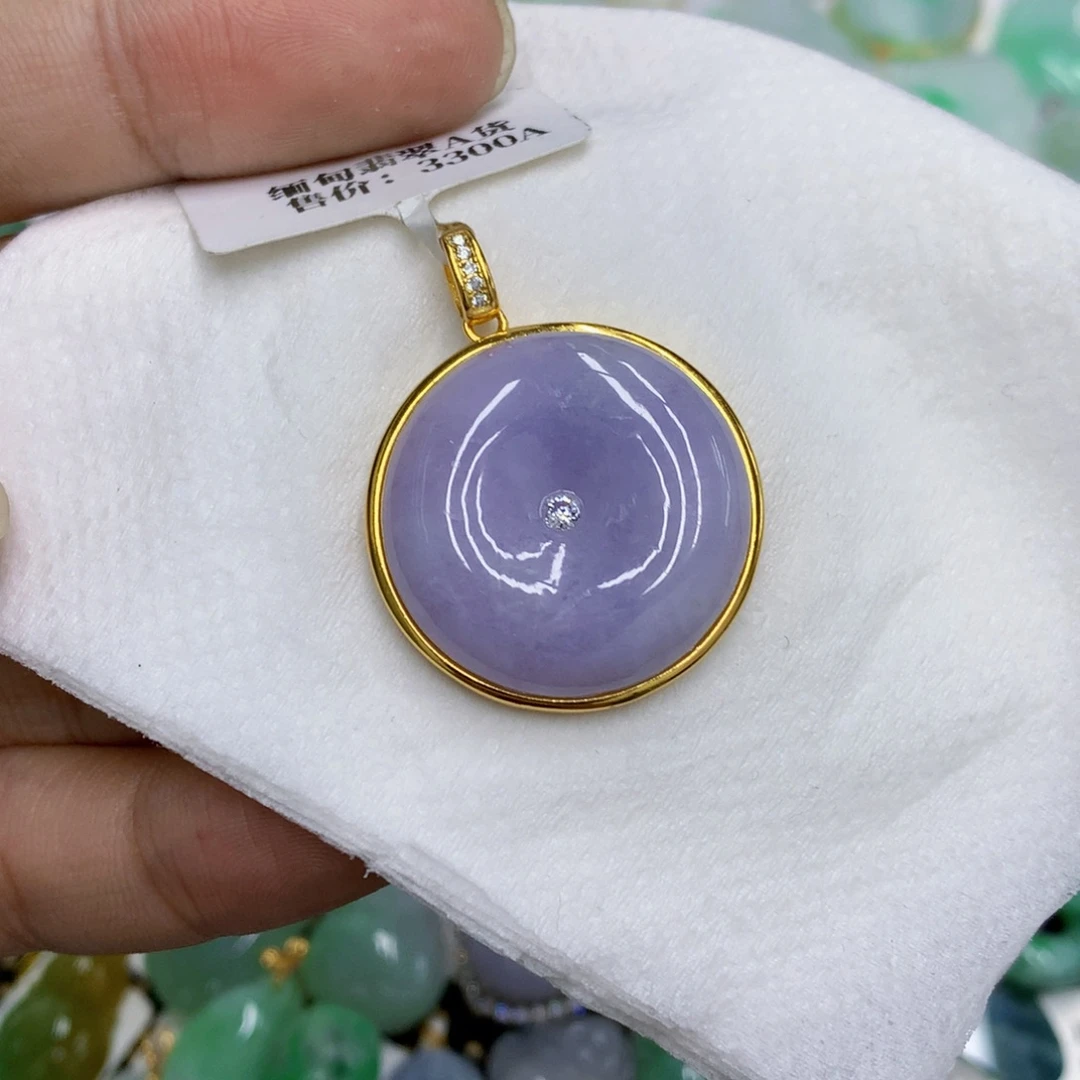 翡翠银S925镶嵌颈饰翡翠