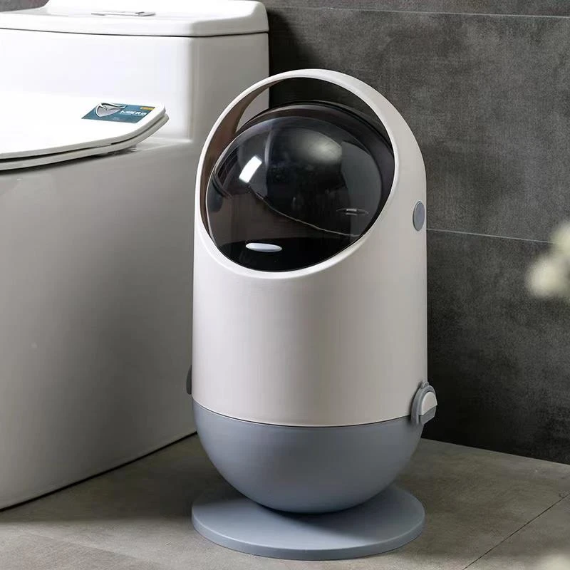 日本精工网红大号垃圾桶家用客厅2023新款桌上小桶带盖现代