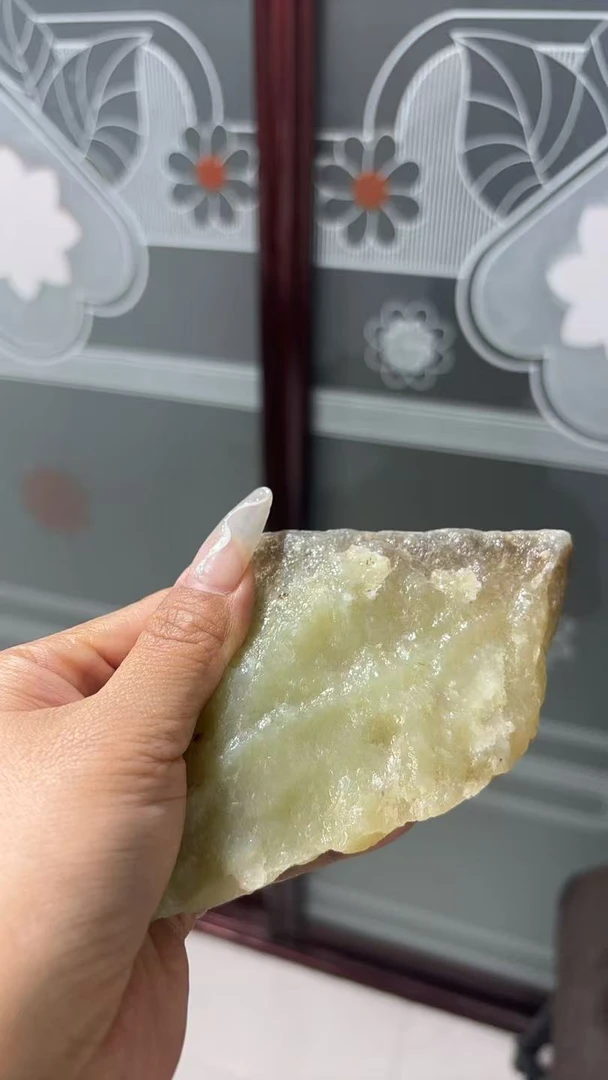 糖白和田玉原石毛料