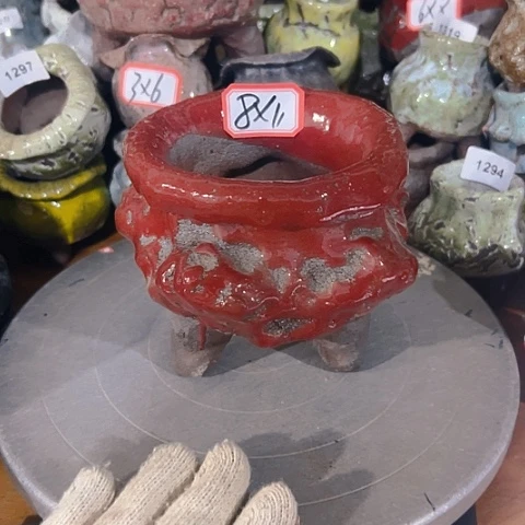 粗陶花盆手工花盆制作