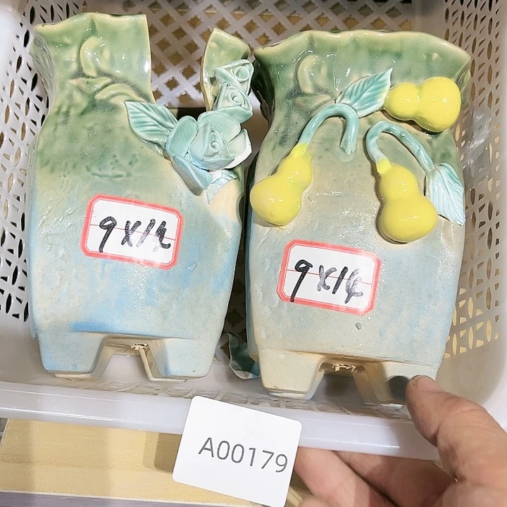 瓷片花盆多肉植物艺术品