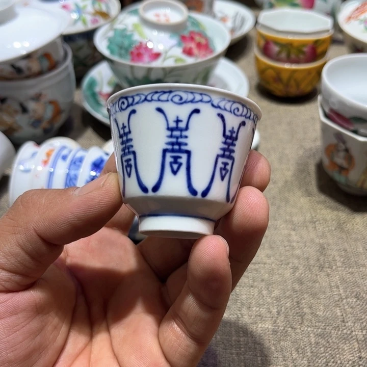 纯手绘精品盖碗杯