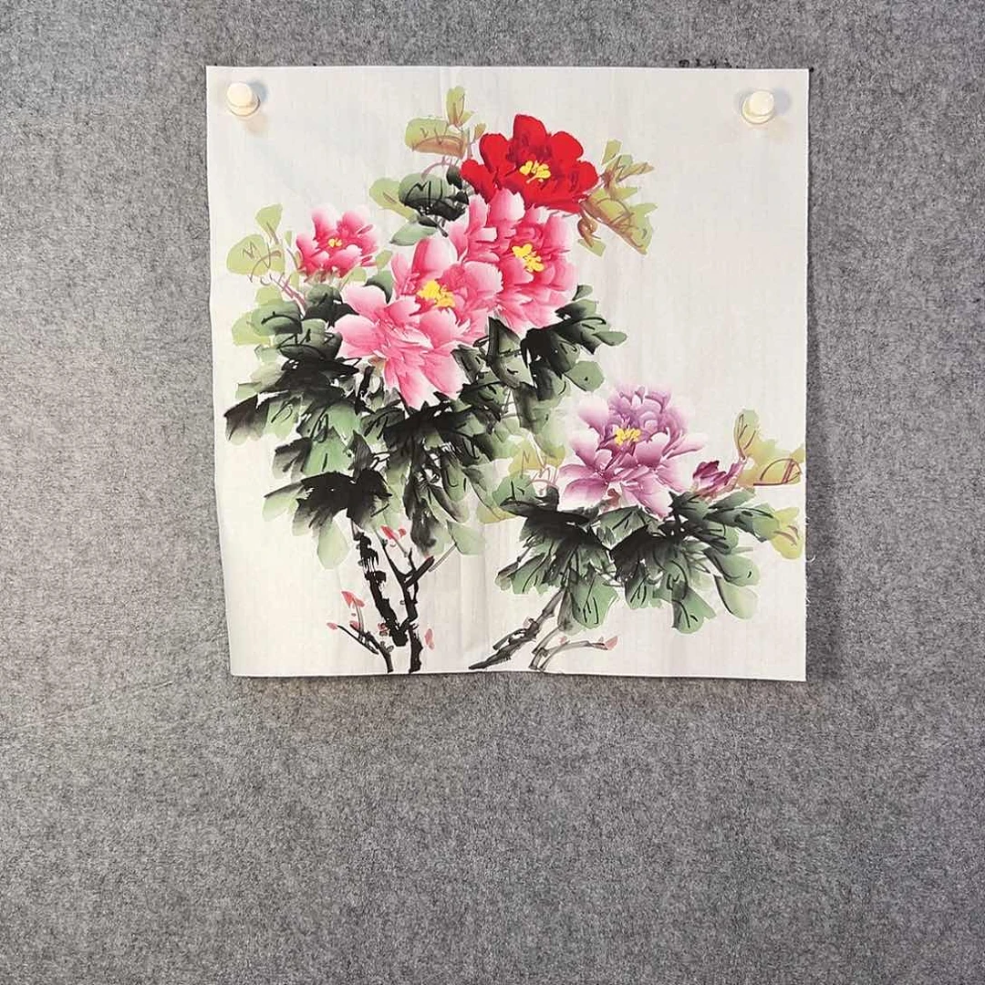 国画613 牡丹之歌中写有两位诗人和他