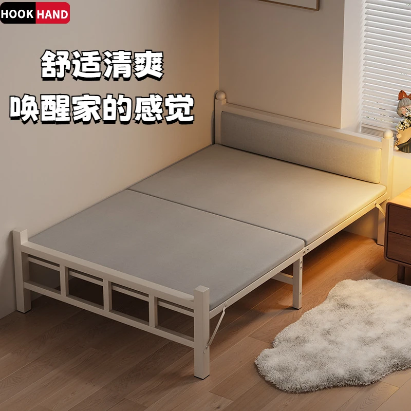 折叠床家用卧室简易单人床办公室午睡神器出租房用1.2米成人铁床