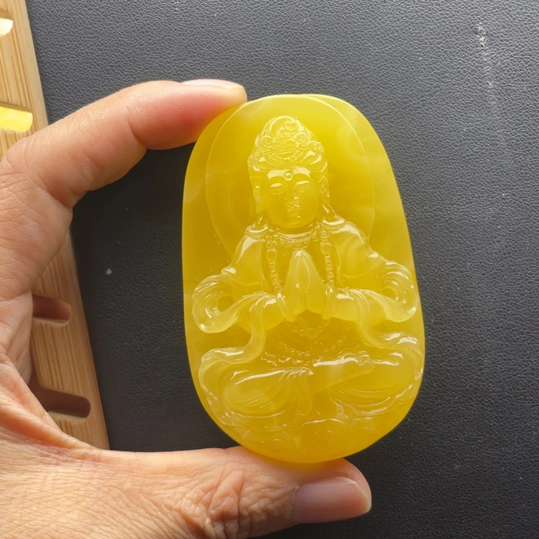 琥珀未镶嵌颈饰天然琥珀蜜蜡