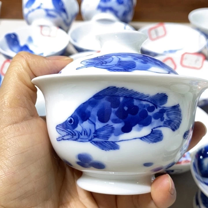 用***3杯张学鸿老师作品青花