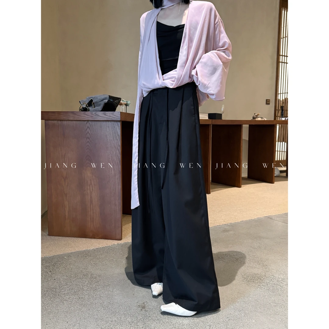 【素本西裤】双褶设计垂坠感垂显瘦直腿西裤