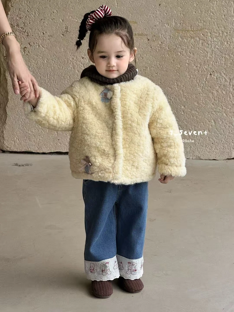 7seven·25深秋～奶黄毛毛衣外套牛仔裤打底裤9843 1017 7391（汉服）