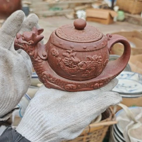 库存瓷片多孔茶壶盖子大不合适