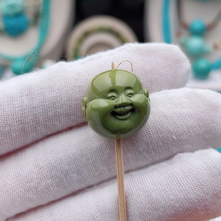 未镶嵌绿松石珠宝奇石16.3/17mm