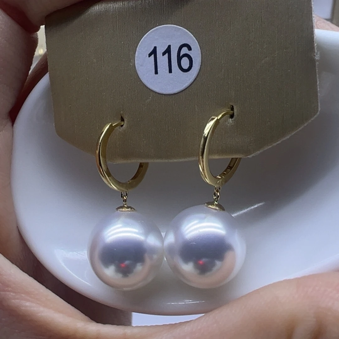 耳饰淡水珍珠18K金镶嵌