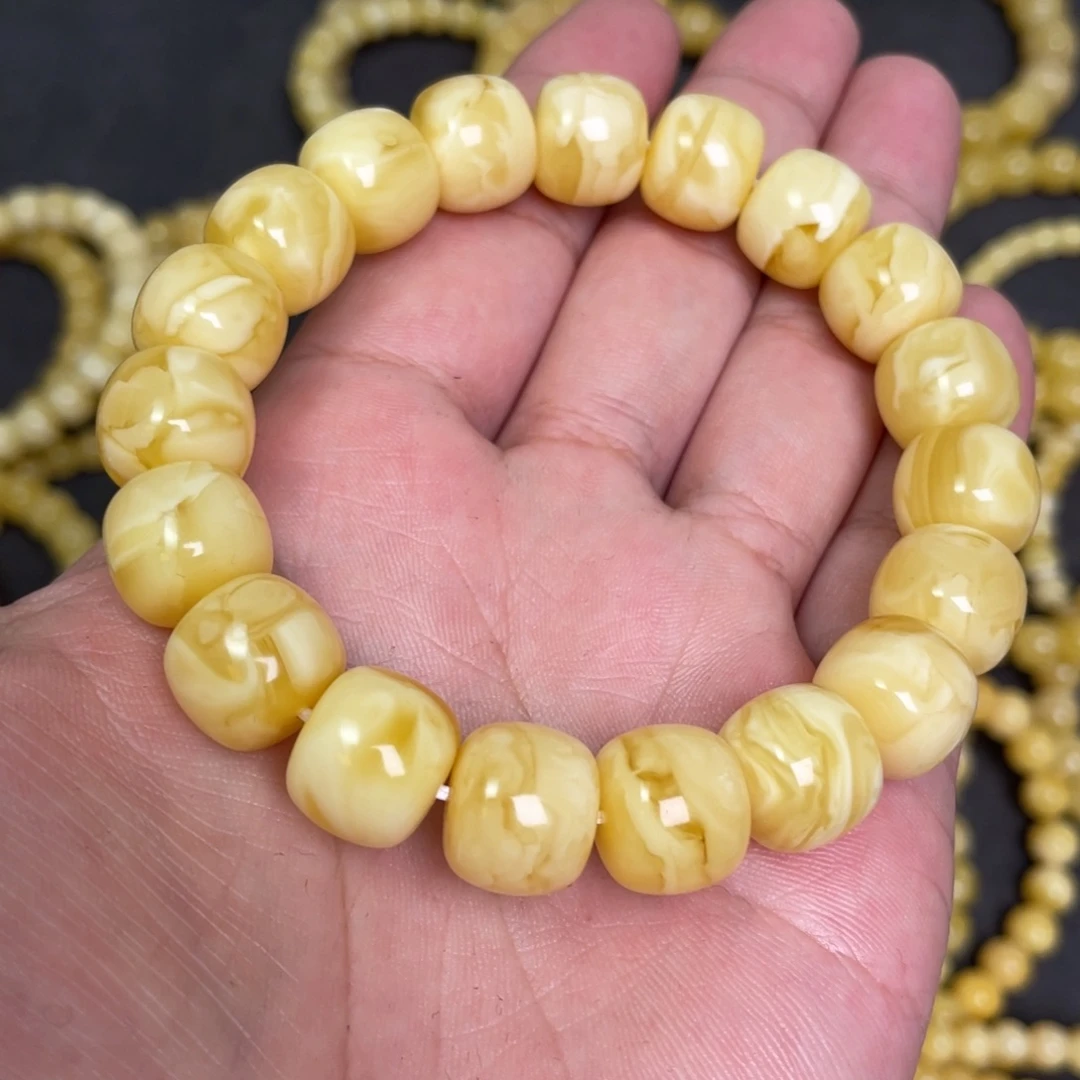 蜜蜡未镶嵌裸石蜜蜡手串13.3mm