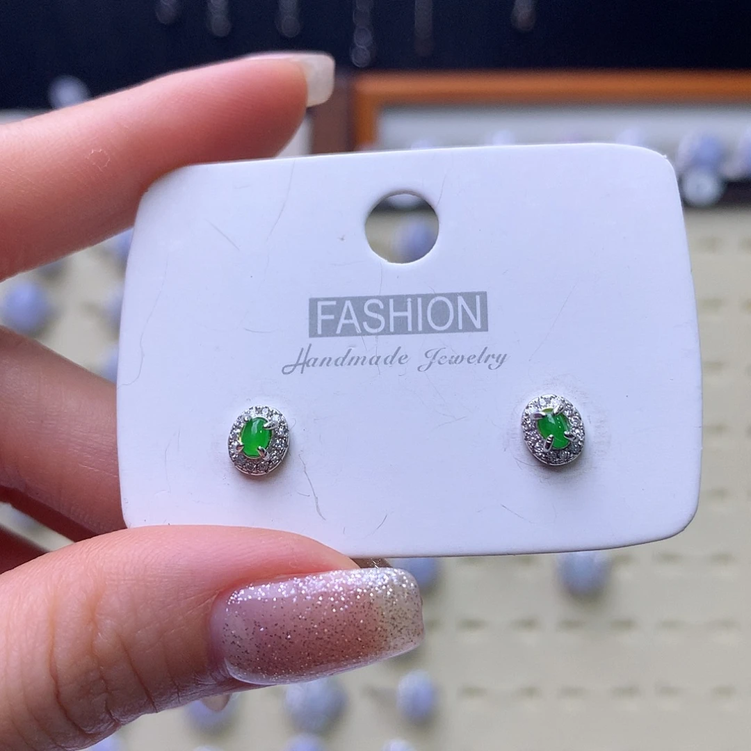 翡翠银S925镶嵌戒指