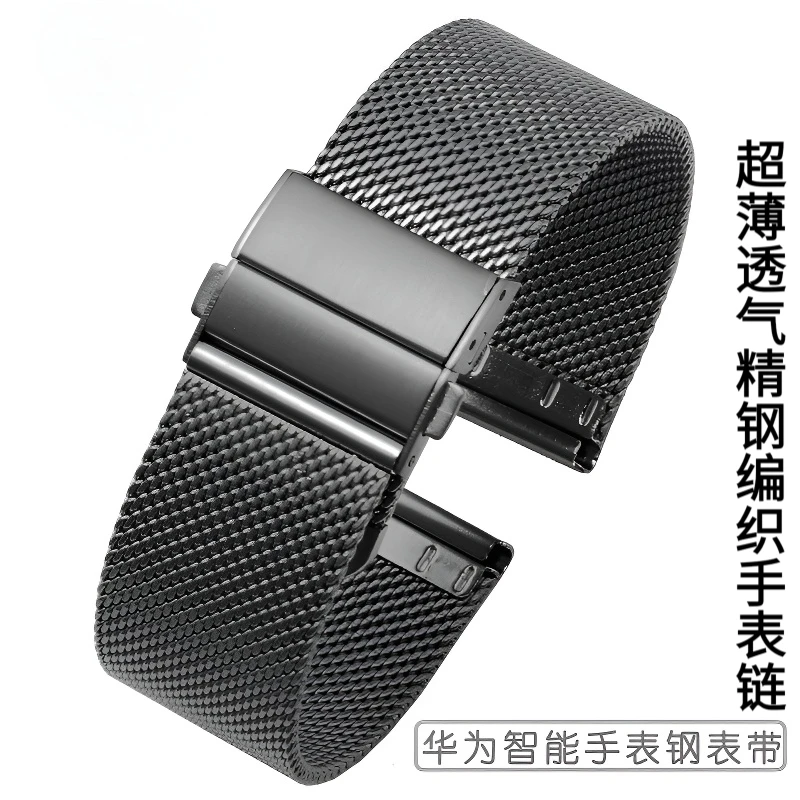 适用GT5手表带watch3男女米兰尼斯钢表带GT2 pro荣耀新款华为表带