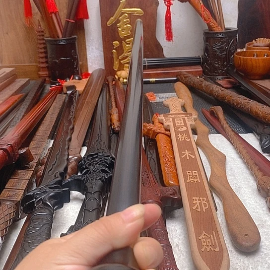 紫光檀木木90长拐杖