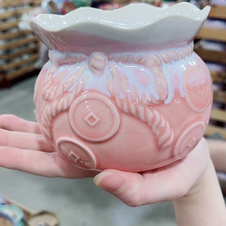 有孔，凑10元包邮陶瓷花盆发货！