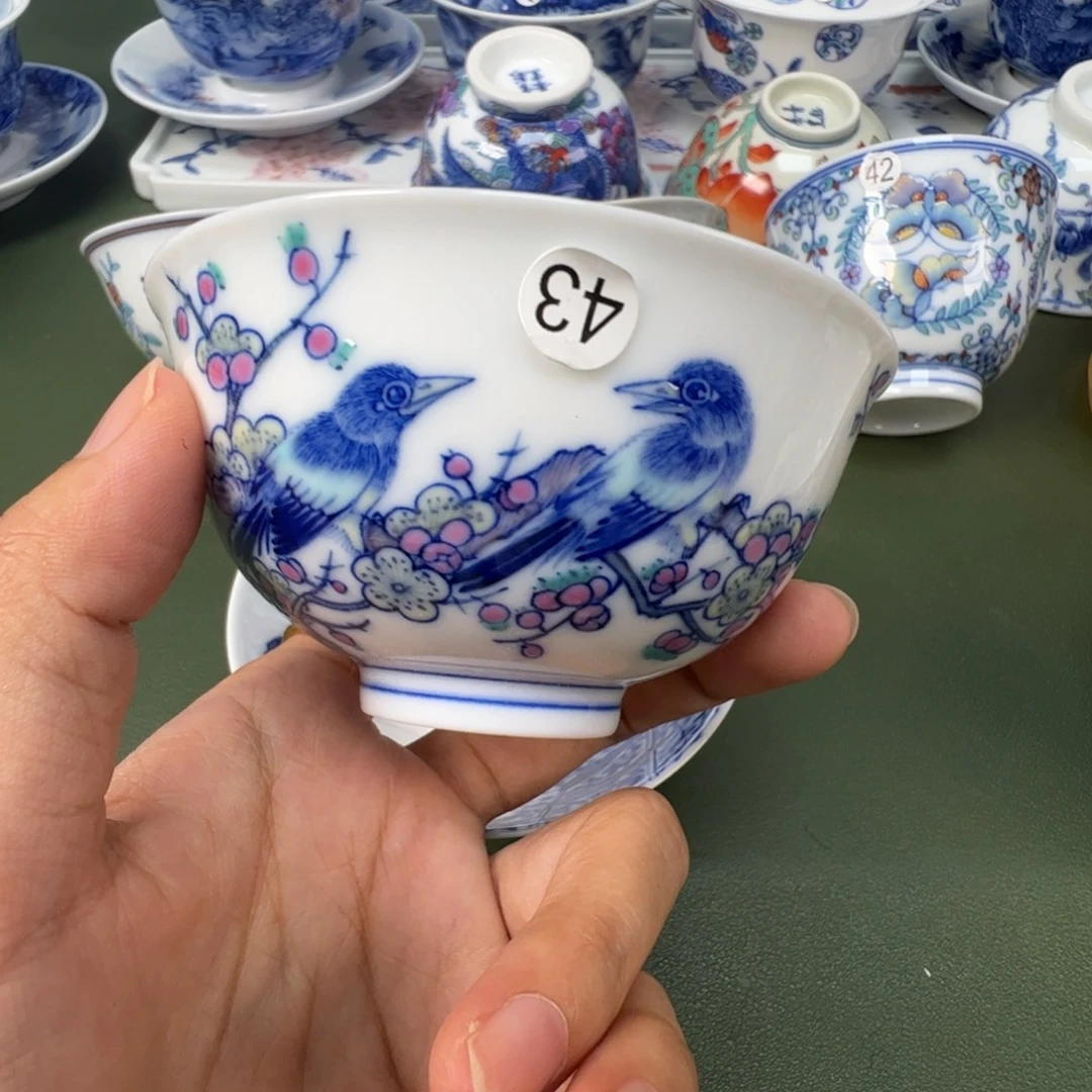 陶瓷景德镇纯手工纯手绘茶具木木43