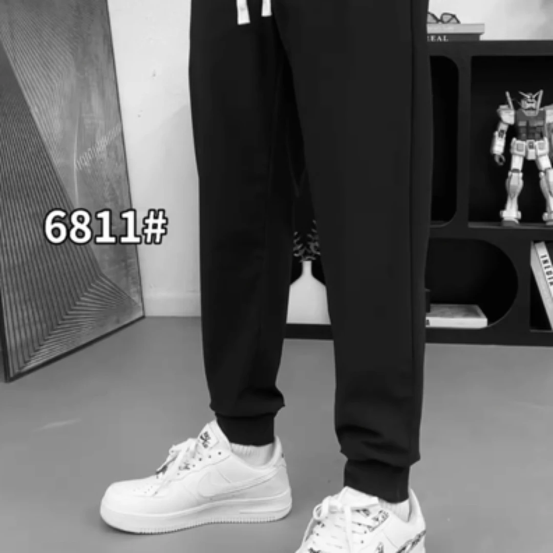 新款时尚简约百搭牛奶丝速干休闲长裤