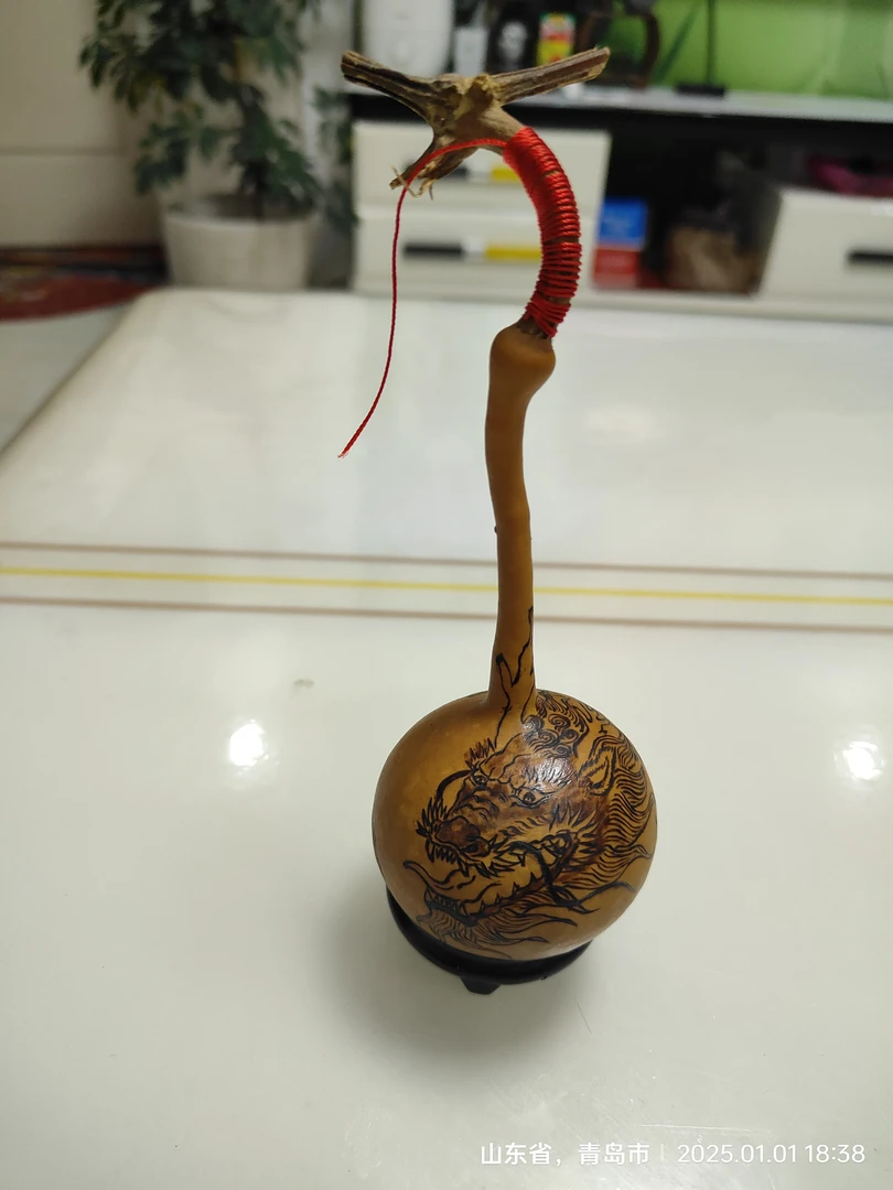 天然葫芦纯手工烙画摆件手把件小葫芦