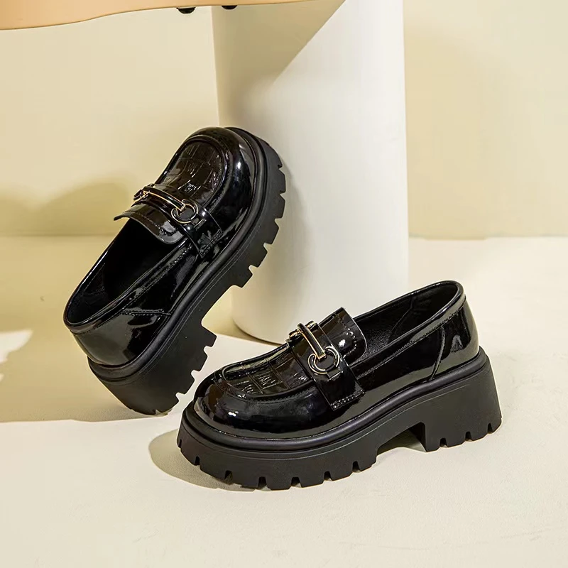 【断码孤品】听主播编码下单 厚底时尚增高乐福鞋