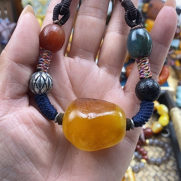 蜜蜡未镶嵌项链项链