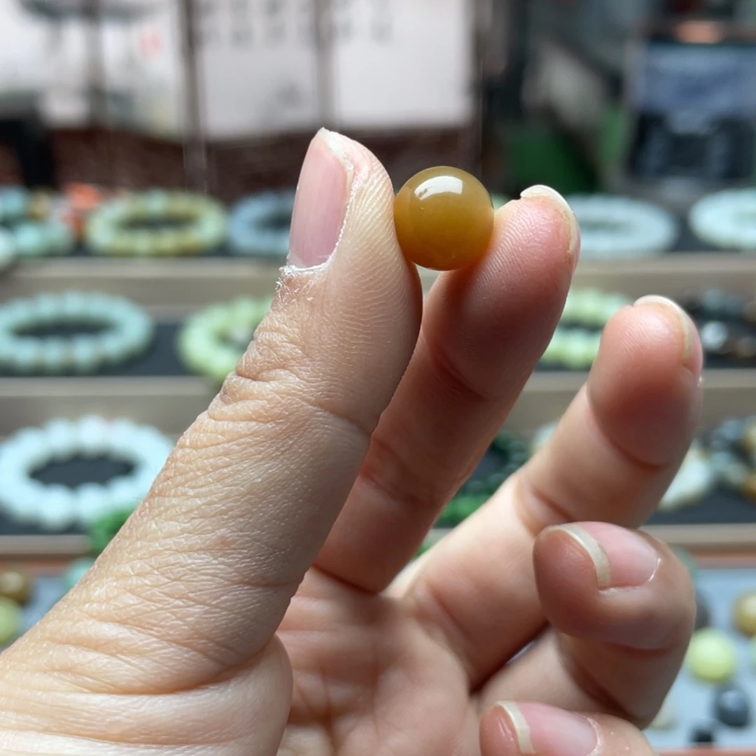 和田玉单珠10未镶嵌