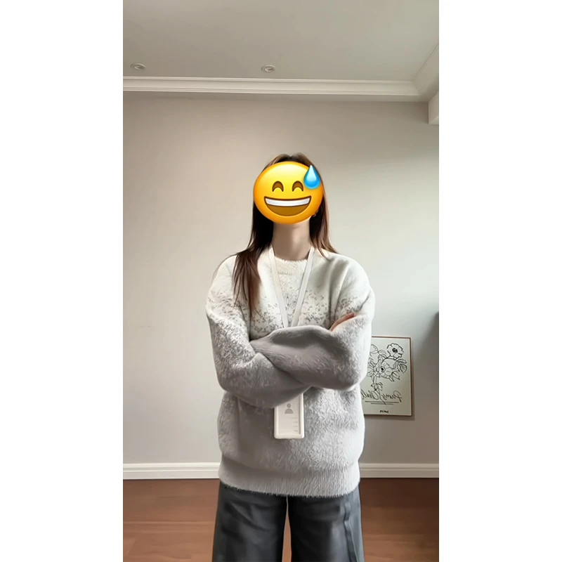 扎染渐变复古毛衣男秋冬宽松软糯慵懒风圆领内搭潮牌针织套头卫衣