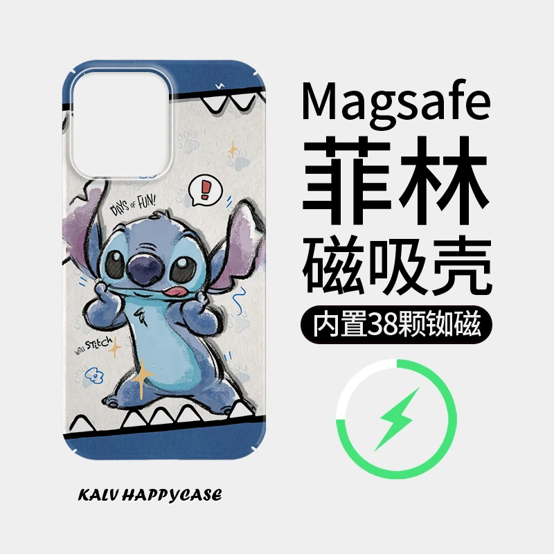 【涂鸦史迪仔】菲林磁吸壳适用苹果16防摔iphone13/4promax全包15套