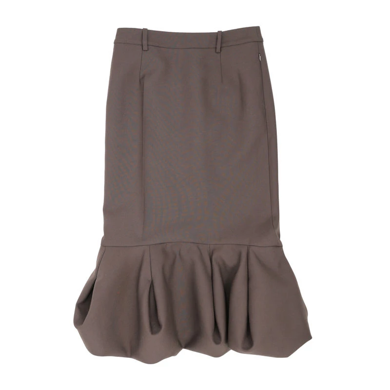 【SFF严选】有尾26早春学者鱼尾花苞半身裙气质时尚y5826103