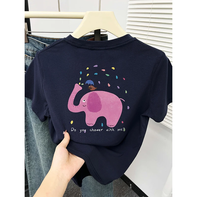 夏季新款韩版显瘦设计感洋气百搭正肩短袖t恤女爆款休闲内搭上衣