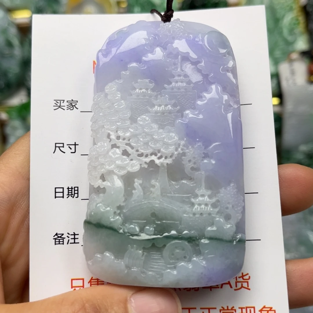 翡翠未镶嵌颈饰吊坠